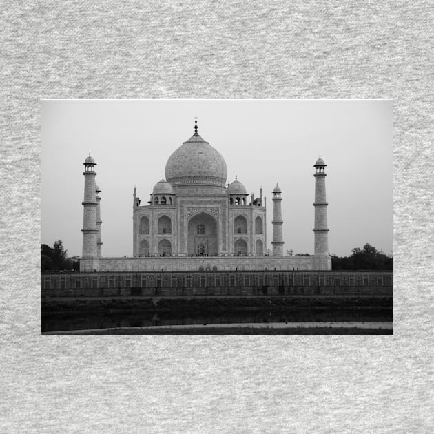 Taj Mahal in black and white by JohnDalkin